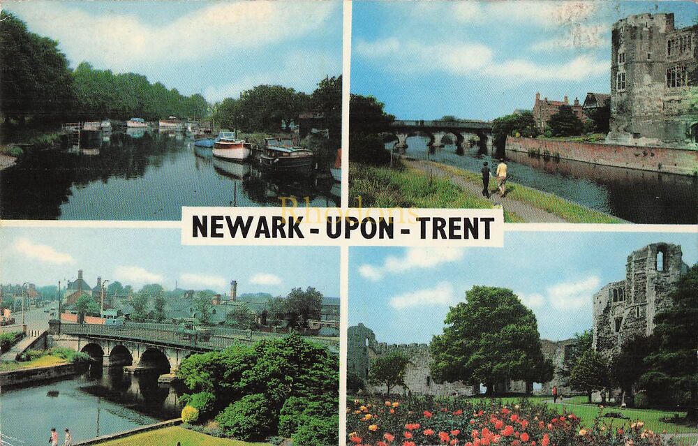 Newark upon Trent, Notts.-Circa 1970s Multiview Postcard