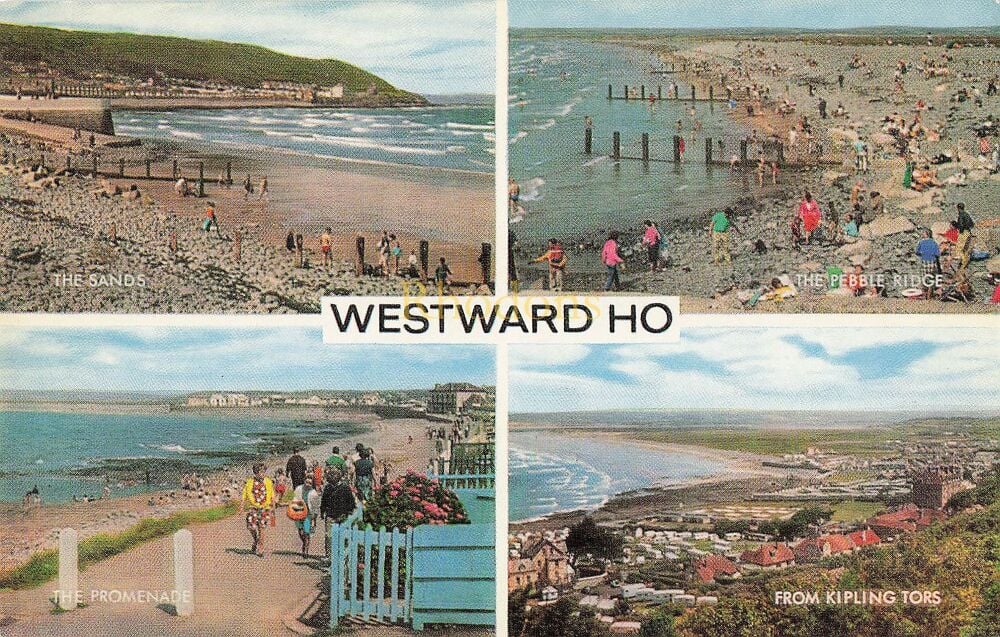 Westward Ho, Somerset-Circa 1970s Multiview Postcard