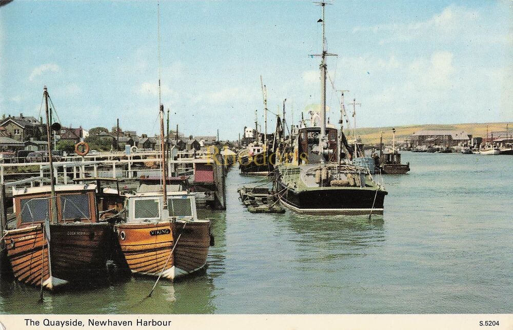 The Quayside, Newhaven Harbour, East Sussex-Circa 1980s Postcard