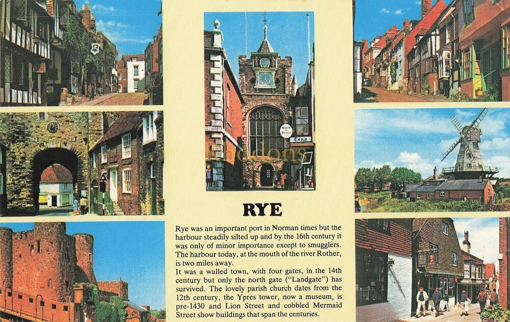 Rye, Sussex-Circa 1980s Multiview Postcard