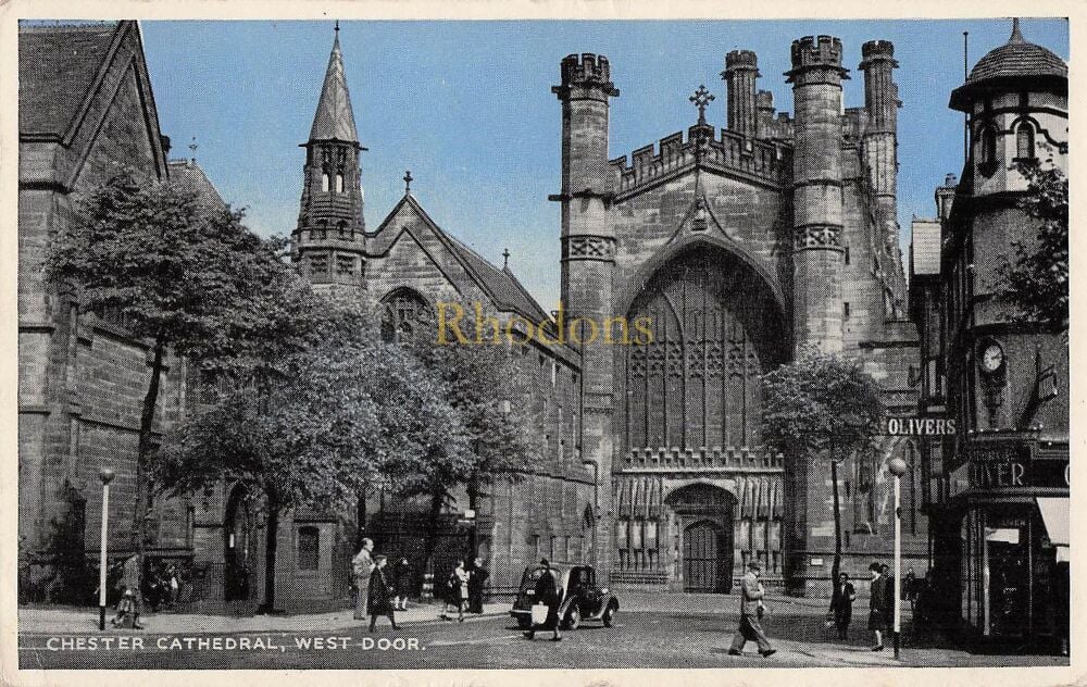 Chester Cathedral West Door-1962s Dennis Productions Postcard