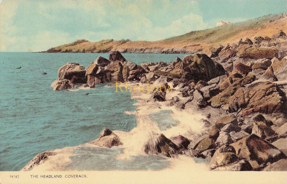 Cornwall Postcard-The Headland, Coverack-Mid 1900s Harvey Barton Photo View