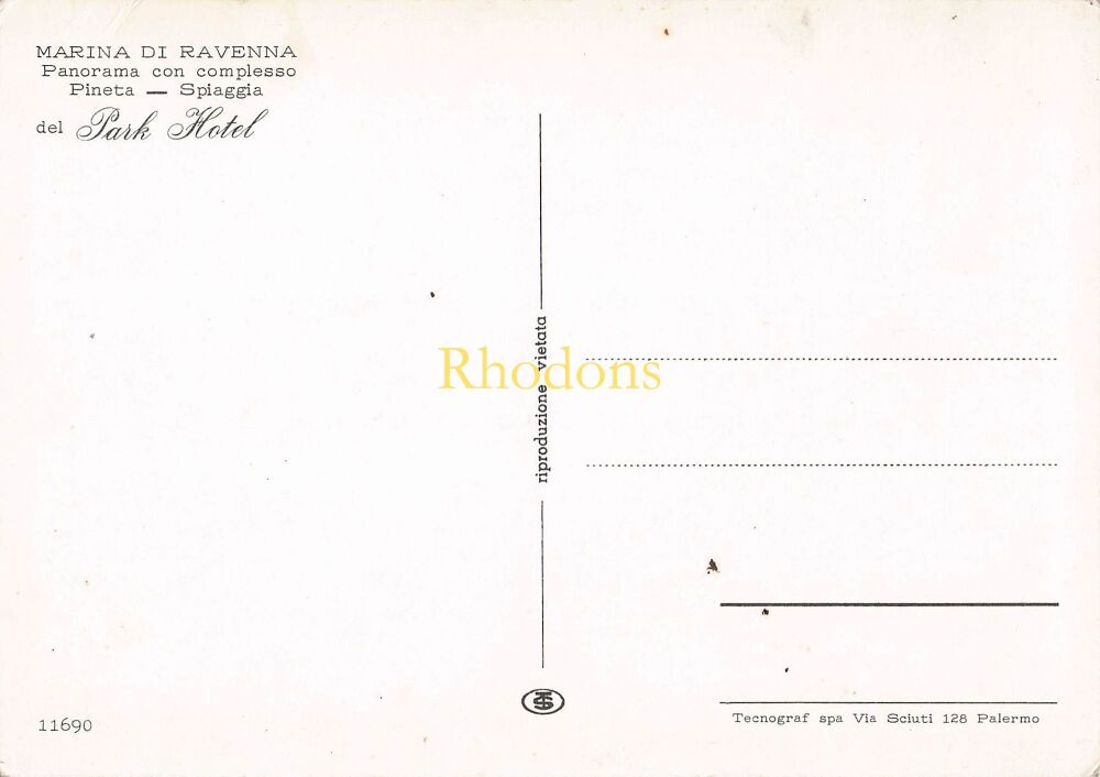 Italy - Marina Di Ravenna - Park Hotel - Colour Photo Postcard