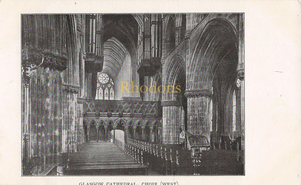 Scotland Postcard-Glasgow Cathedral Choir West-Early 1900s