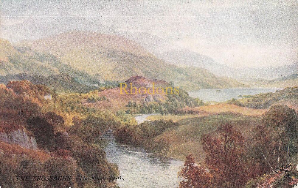 Scotland Postcard-The Trossachs, River Teith-Tucks Oilette PC-Early 1900s