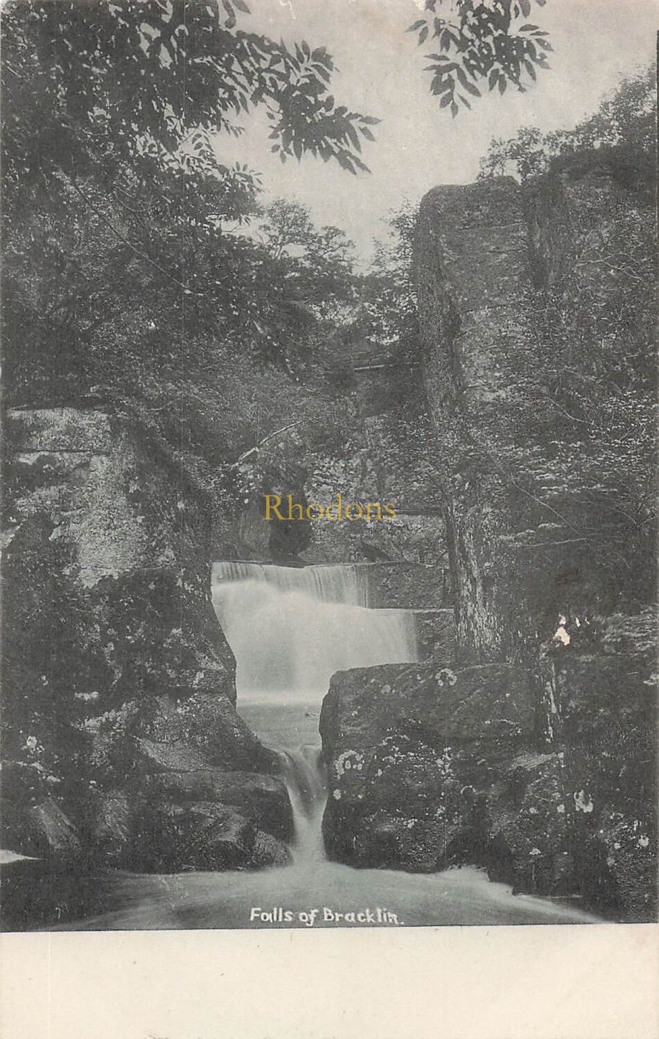 Scotland Postcard, Falls of Bracklin-Early 1900s Waterfalls View-Friths Ser
