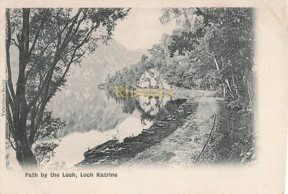 Scotland Postcard, Loch Katrine-Path By The Loch-Early 1900s View