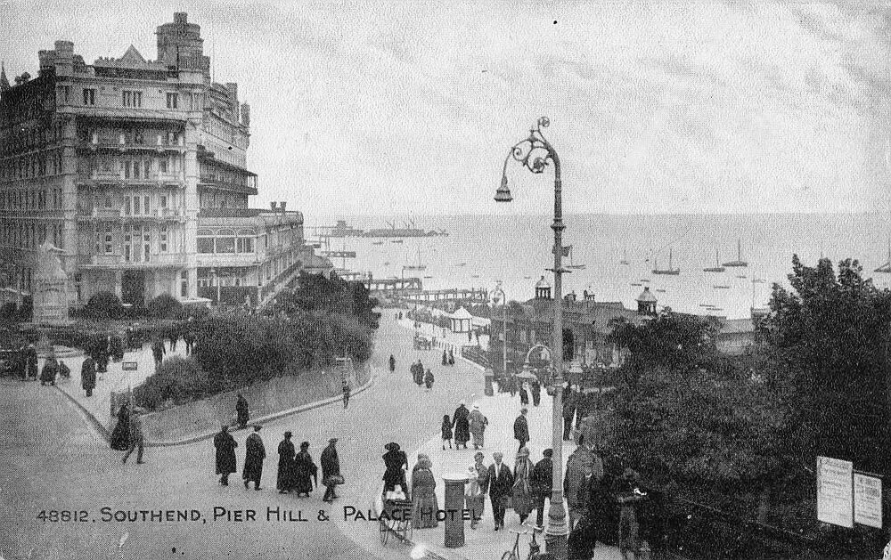 Essex Postcard-Southend on Sea, Pier Hill and Palace Hotel-Early 1900s Phot