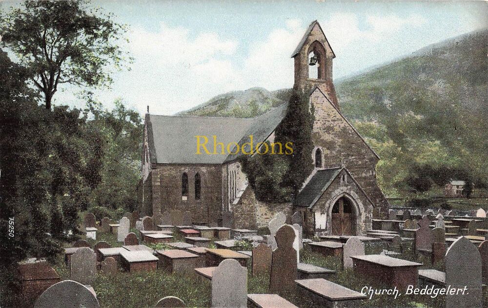 Wales Postcards-Beddgelert Church-Early 1900s View