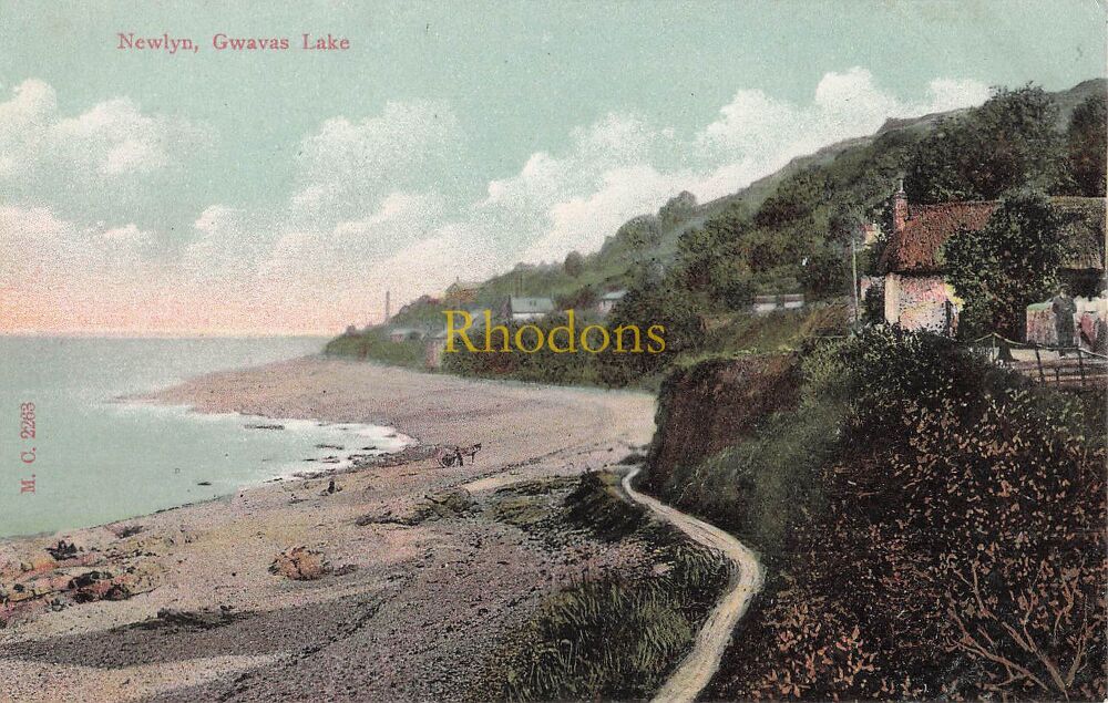 Cornwall Postcard-Newlyn, Gwavas Lake-Early 1900s Peacock Series (Ref: M C 2263)