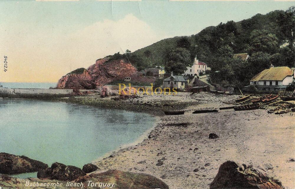Devon Postcard-Babbacombe Beach, Torquay-Early 1900s Friths Series