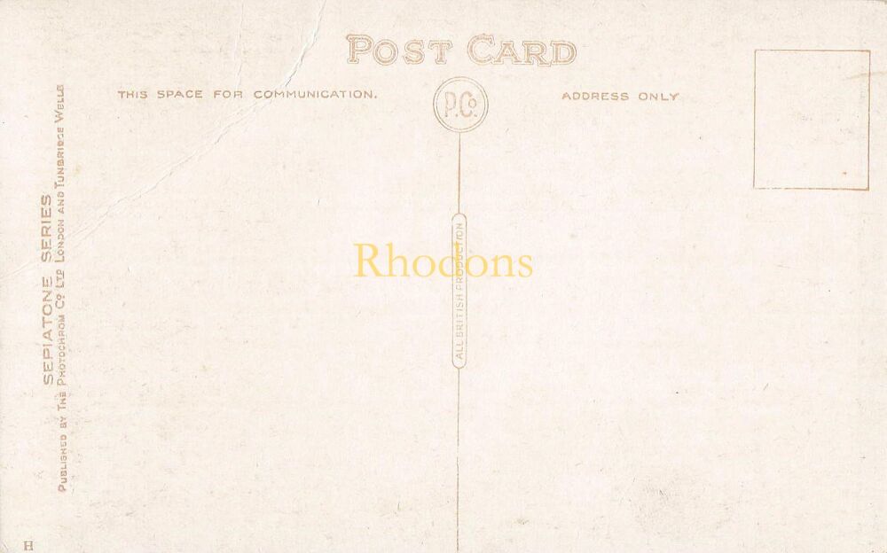 Devon Postcard-Torquay, Oddicombe Beach-Early 1900s Photochrom Sepiatone Series