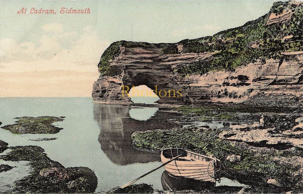 Devon Postcard-Sidmouth, At Ladram Bay-Early 1900s Valentines Series