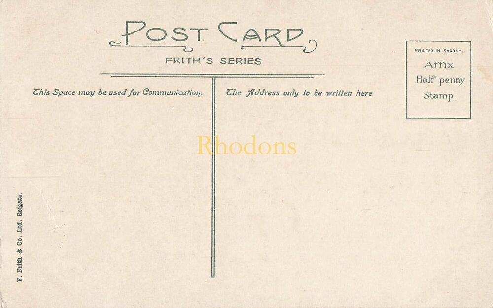 Devon Postcard-Sidmouth, From Peak Hill-Early 1900s Friths Series