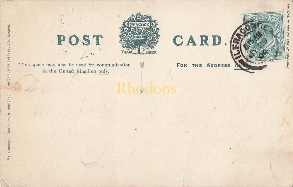 Somerset Postcard-Porlock, Ship Inn-Early 1900s Peacock Brand