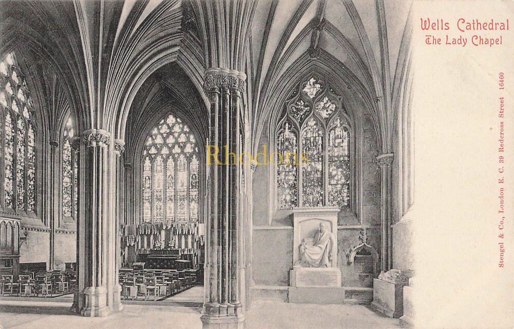 Somerset Postcard-Wells Cathedral, The Lady Chapel-Early 1900s UDB-Stengel & Co
