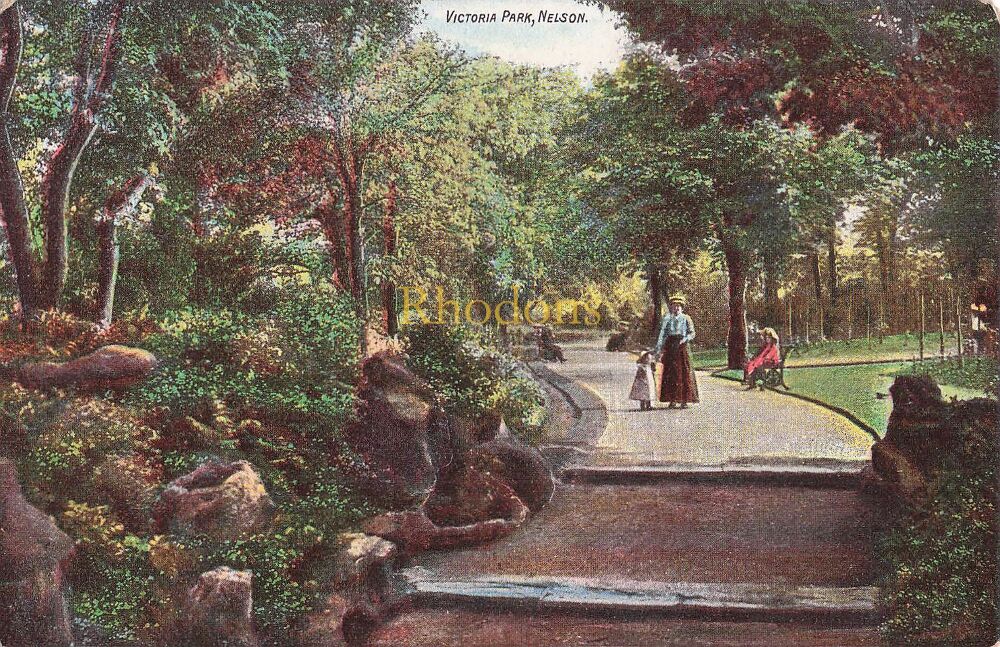 Lancashire Postcard-Victoria Park, Nelson Lancs.Early 1900s-Local Publisher