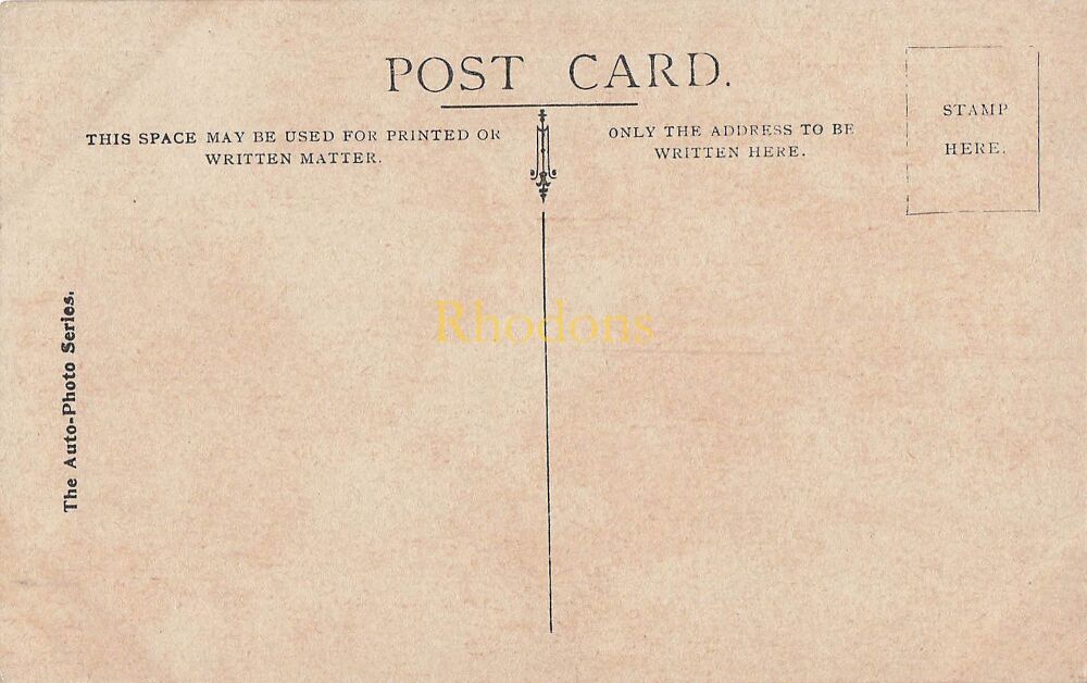 London Postcard- Bushey Park, Hampton Court-Statue of Diana-Early 1900s Auto-Photo Series