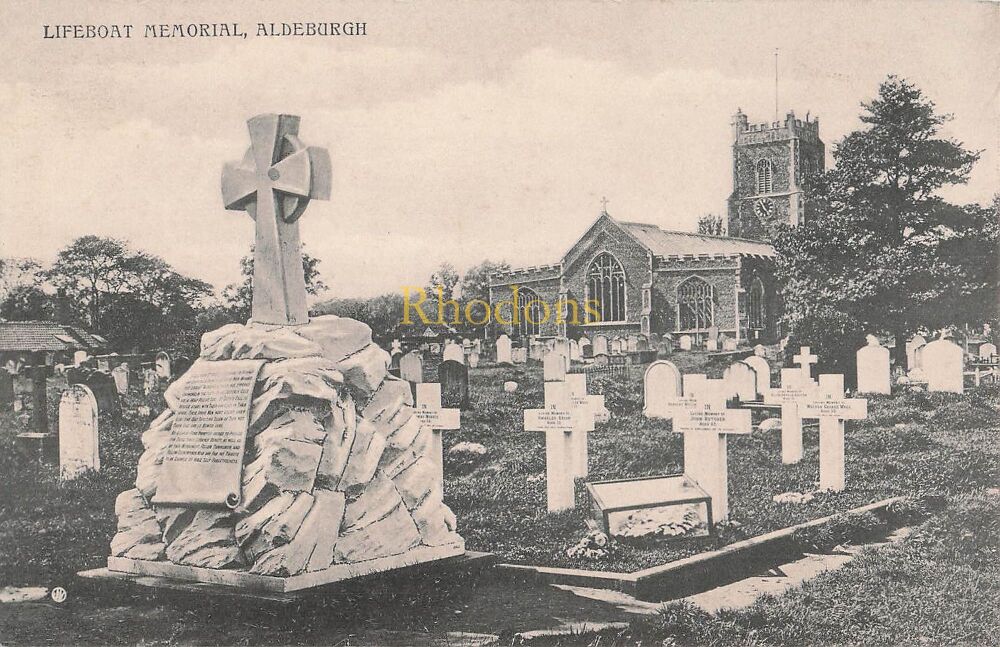 Suffolk Postcard-Lifeboat Memorial, Aldeburgh-Early 1900s Valentines Series