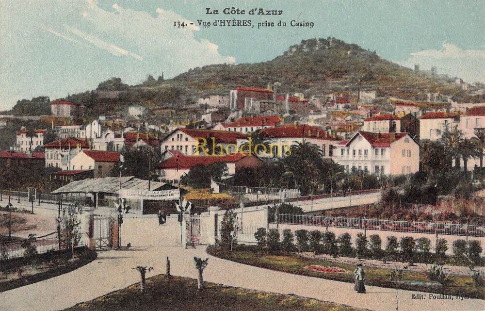 France Postcard-Hyeres-Cote d'Azur-Early 1900s View From The Casino