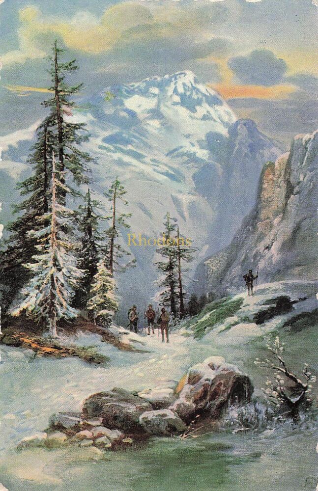Stewart & Woolf, London Postcards -Mountain Hiking Series No 554-Early 1900s Vintage