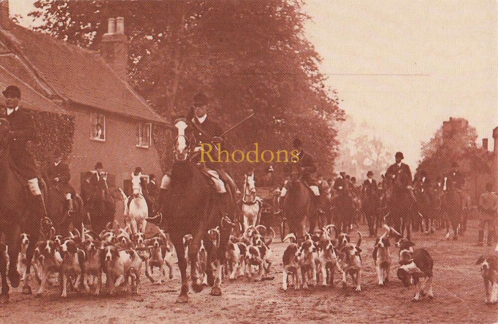 Social History-Quorn Hunt Meet, 1908-From The Nostalgia Postcard Collectors Club 1991 Set #19