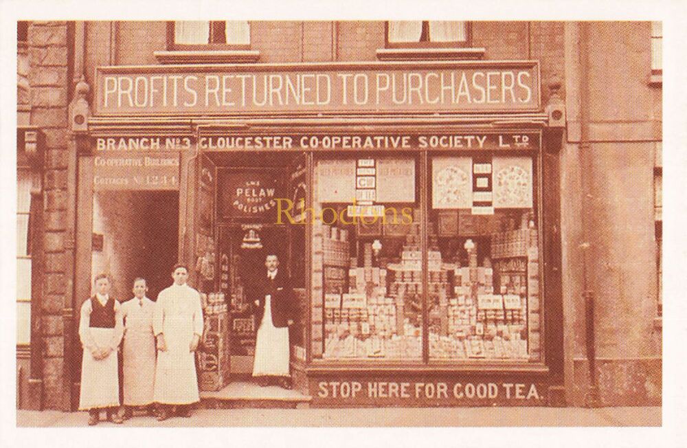 Social History-Co-Op, Gloucester, 1910-From The Nostalgia Postcard Collectors Club 1991 Set #28