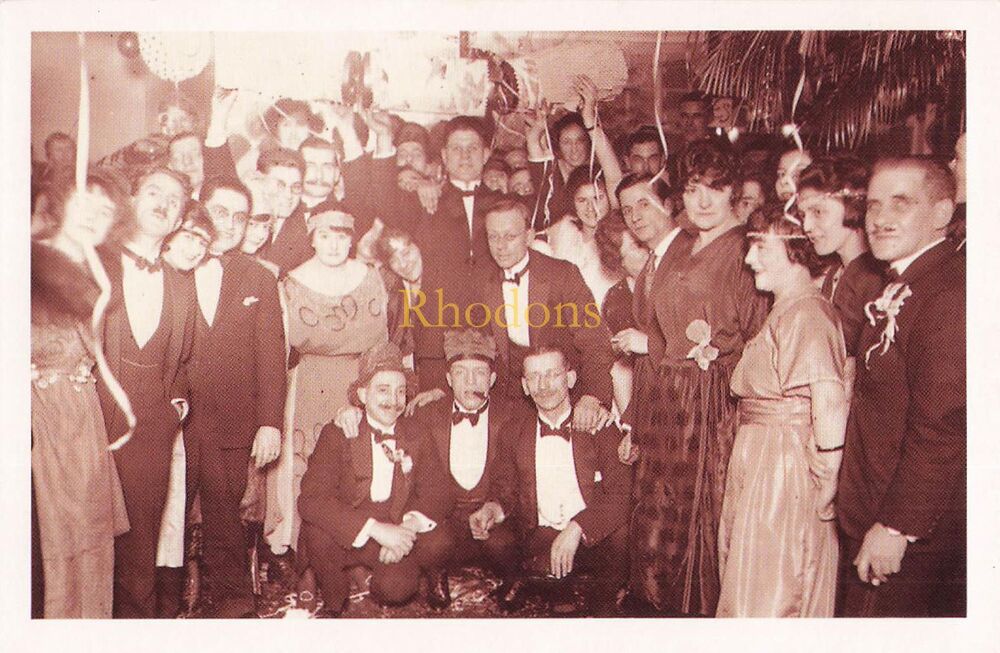 Social History-New Years Eve Party, 1920s-From The Nostalgia Postcard Collectors Club 1992 Set #36