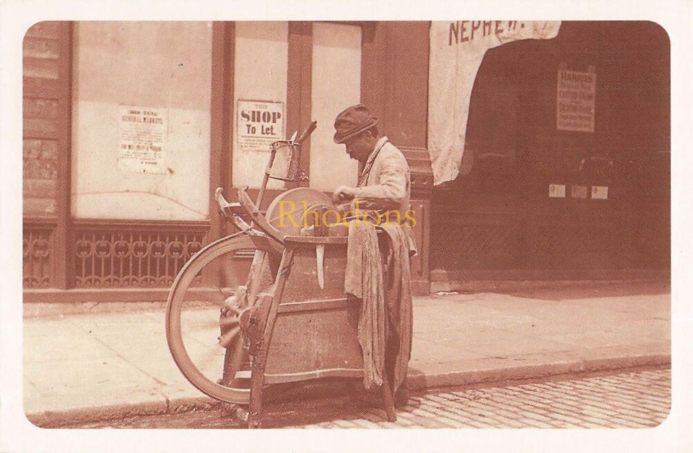 Social History-Italian Knife Grinder, 1892-From The Nostalgia Postcard Collectors Club 1992 Set #48