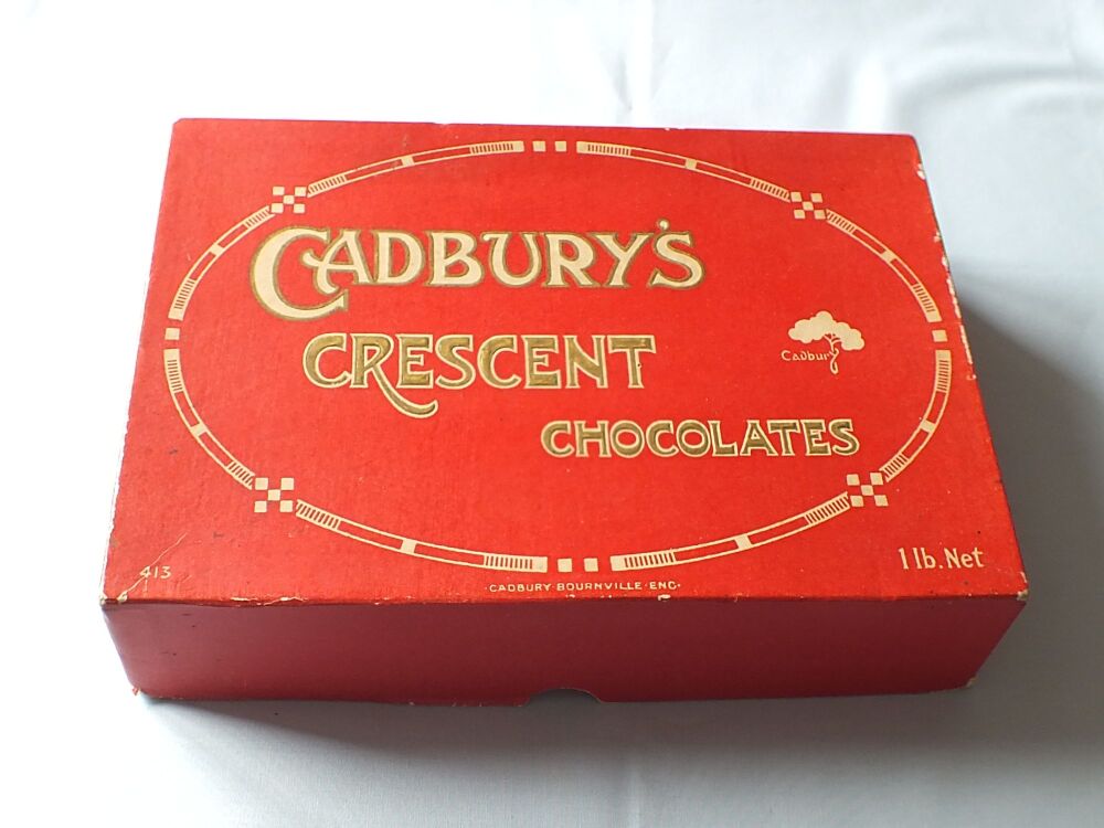 Vintage Cadburys Chocolates Box-Crescent Chocolates 1lb Box-Empty