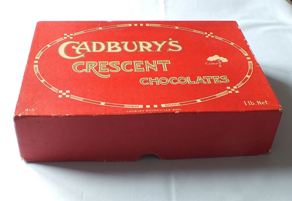 Vintage Cadburys Chocolates Box-Crescent Chocolates 1lb Box-Empty