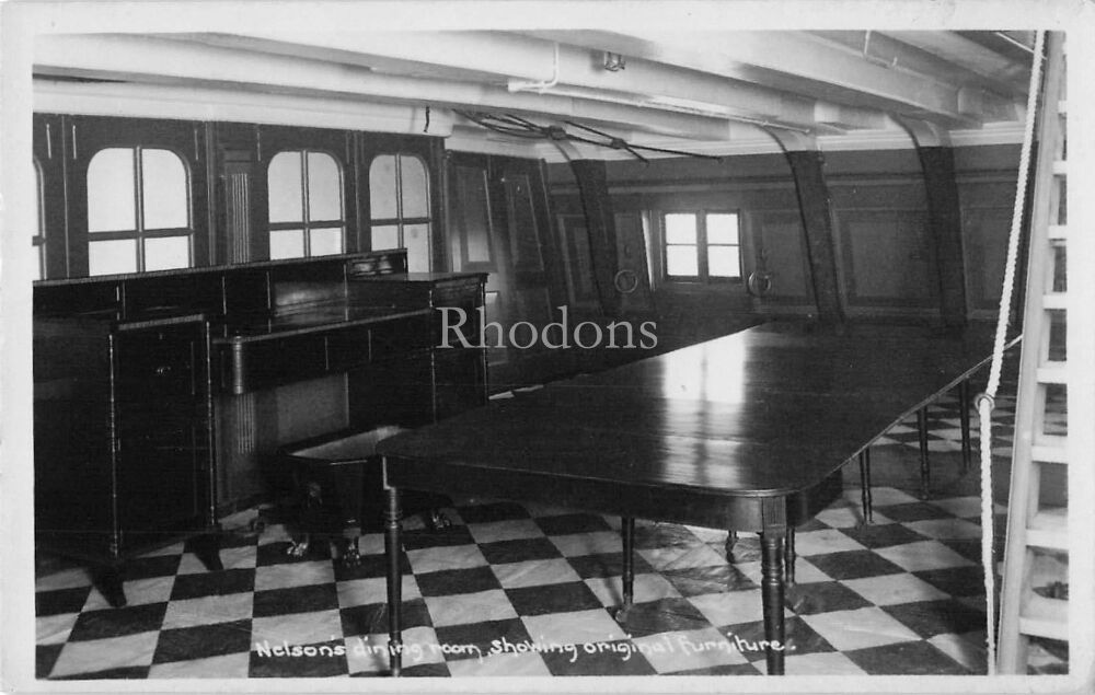HMS Victory-Nelsons Dining Room-Original Furniture-RPPC