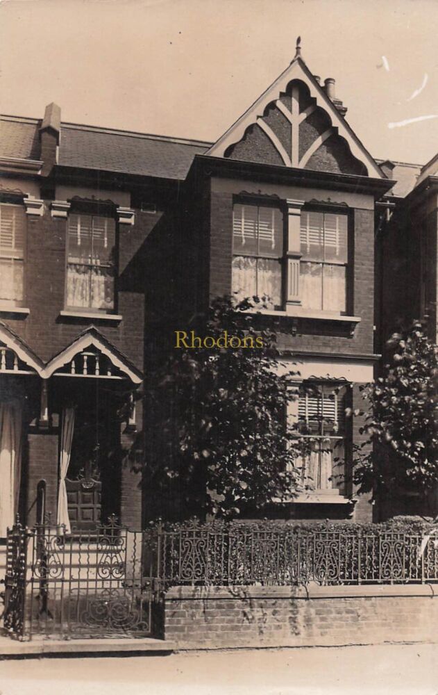 Edwardian Suburban House and Front Garden-Unknown Location-Early 1900s Real Photo View