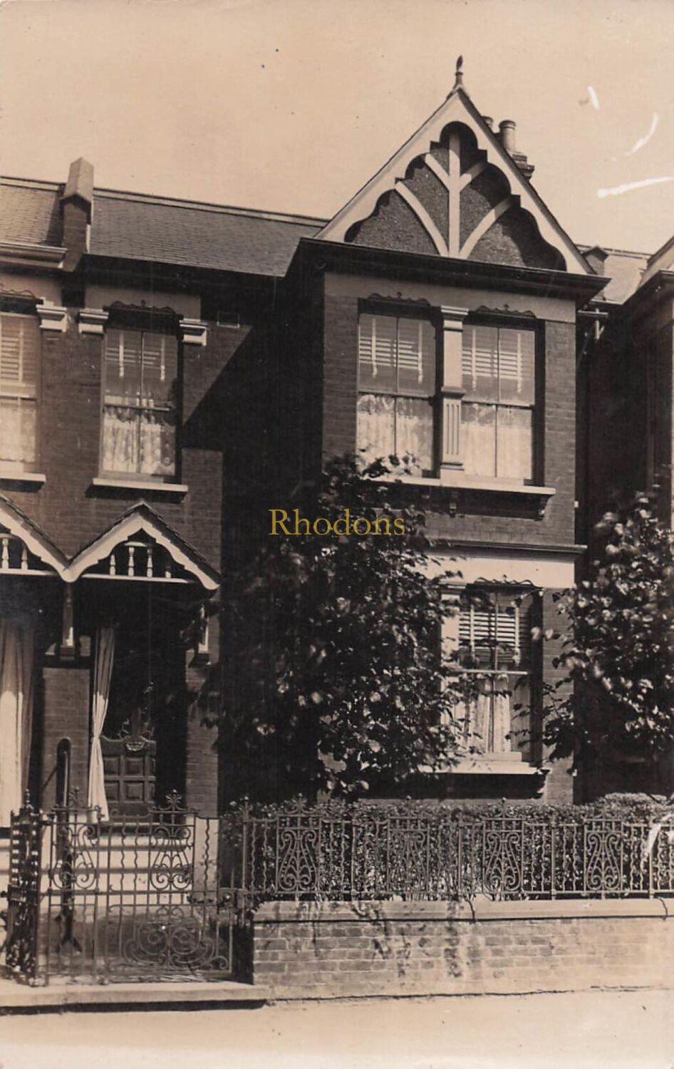 Edwardian Suburban House and Front Garden-Unknown Location-Early 1900s Real