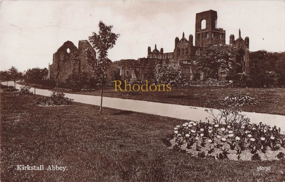 Yorkshire Postcard-Kirkstall Abbey, Leeds, W Yorks-Early 1900s Photo View