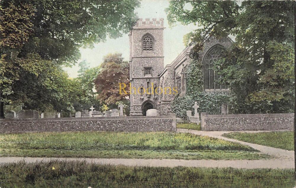 Essex Postcard-Romford Havering Church-Early 1900s View
