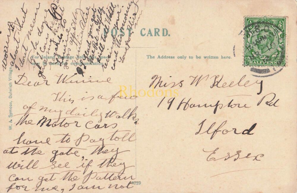 London Postcard-Dulwich Early 1900s Multiview-Local Publisher W A Symcox