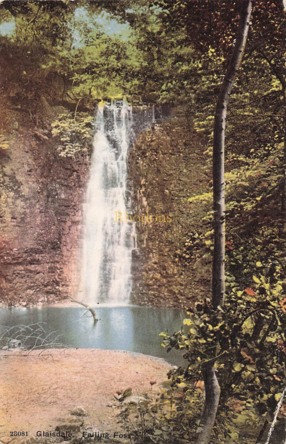 Yorkshire Postcard-Glaisdale Falling Foss Waterfall, Near Whitby Yorks-Earl
