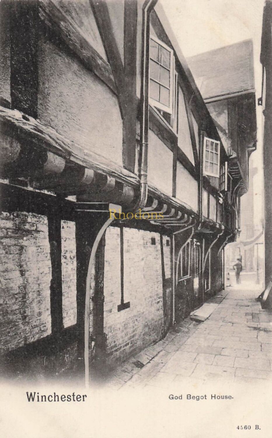 Hampshire Postcard-God Begot House,Winchester, Hants-Early 1900s-Peacock Br