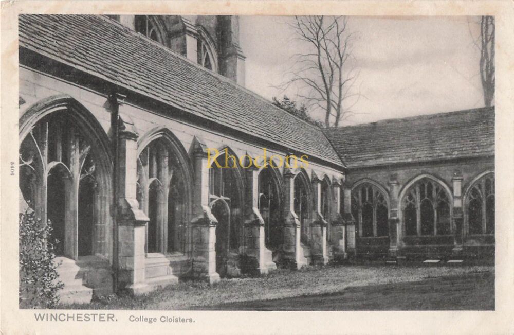 Hampshire Postcard-Winchester College Cloisters-Early 1900s Peacock Brand