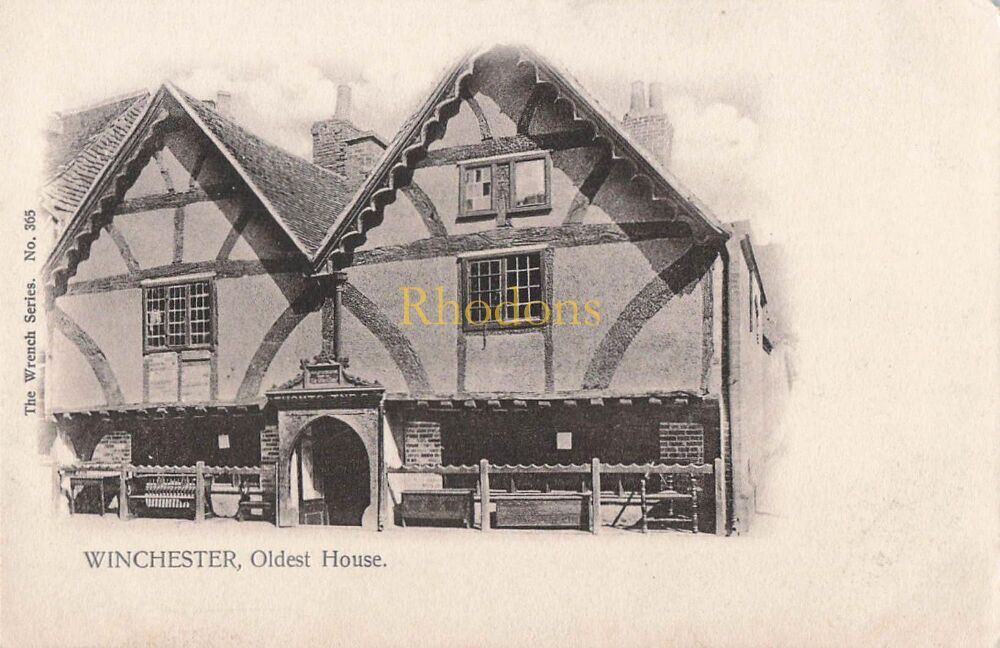 Hampshire Postcard-Winchester Oldest House-Early 1900s Wrench Series No 365