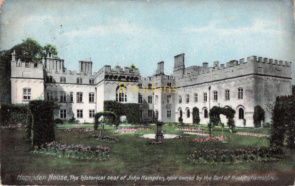 Buckinghamshire Postcard-Hampden House, Bucks-Early 1900s View | Miss W KEELEY, Goodmayes, Essex, 1906