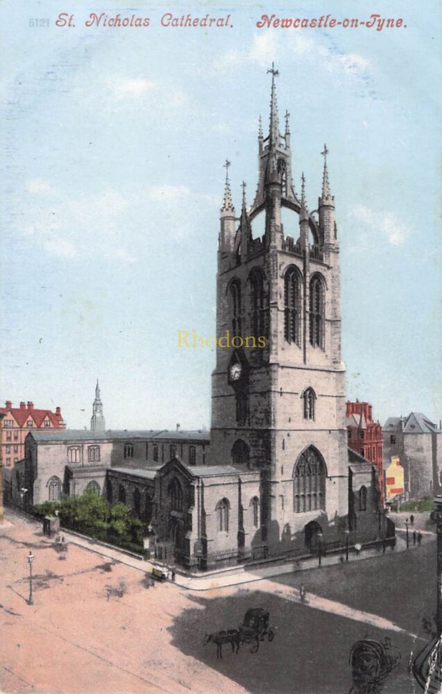 Newcastle Postcard-St Nicholas Cathedral, Newcastle-Early 1900s