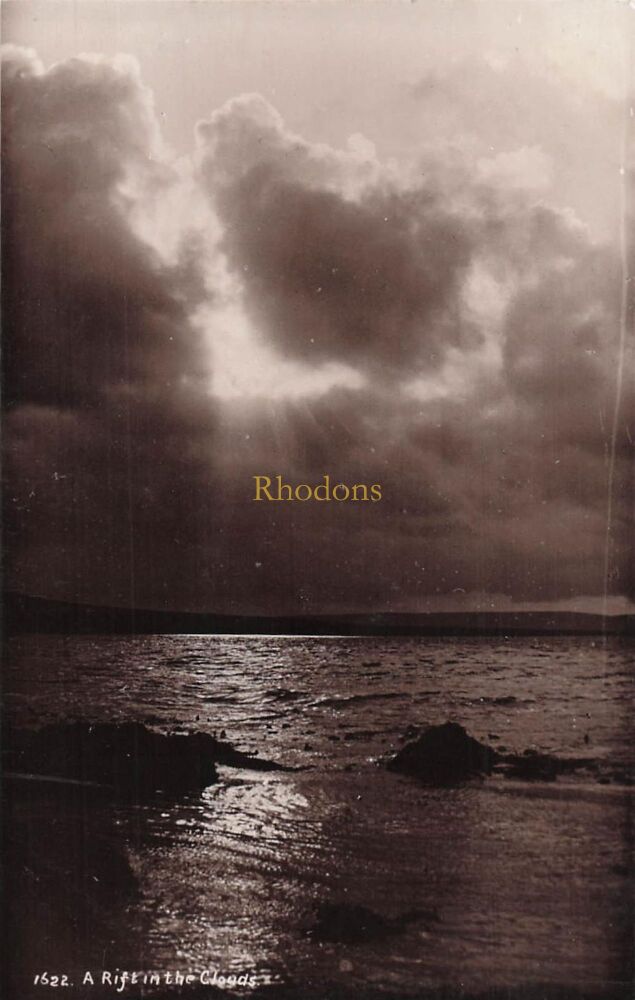 Harold H Camburn Postcard-A Rift In The Clouds, Card No 1622-Early 1900s Real Photo Series