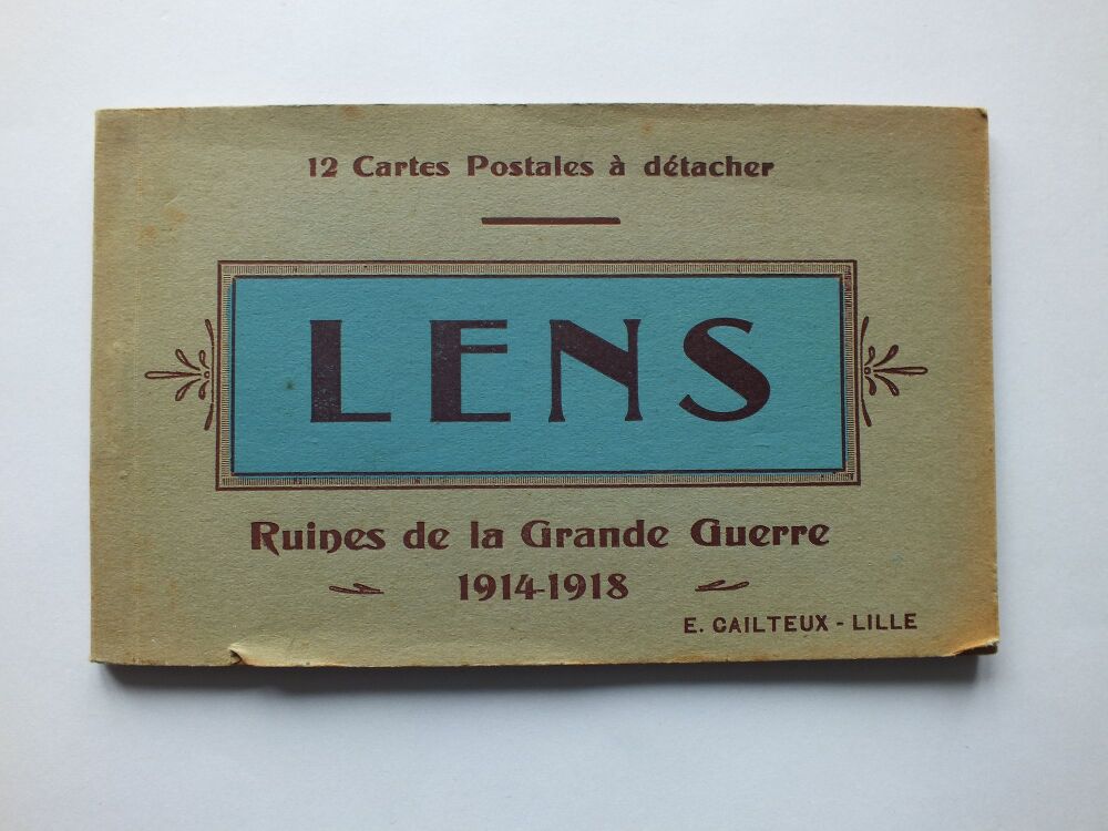 The Great War 1914-1918 Ruins-LENS-Booklet Of 12 Detachable Photo Postcards