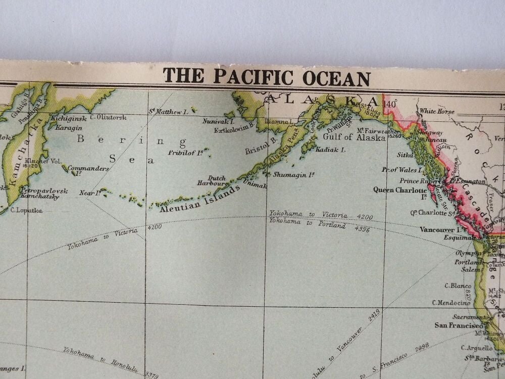 Old Map-The Pacific Ocean-Sheet #93 From Cassells New Atlas (5th Edition-May 1930)