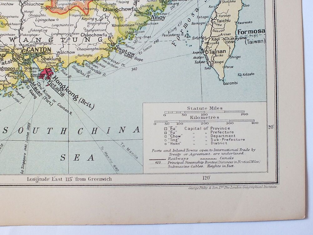 Map of China or Japan-Double Sided Map Print From Cassells New Atlas (5th Edition-May 1930)