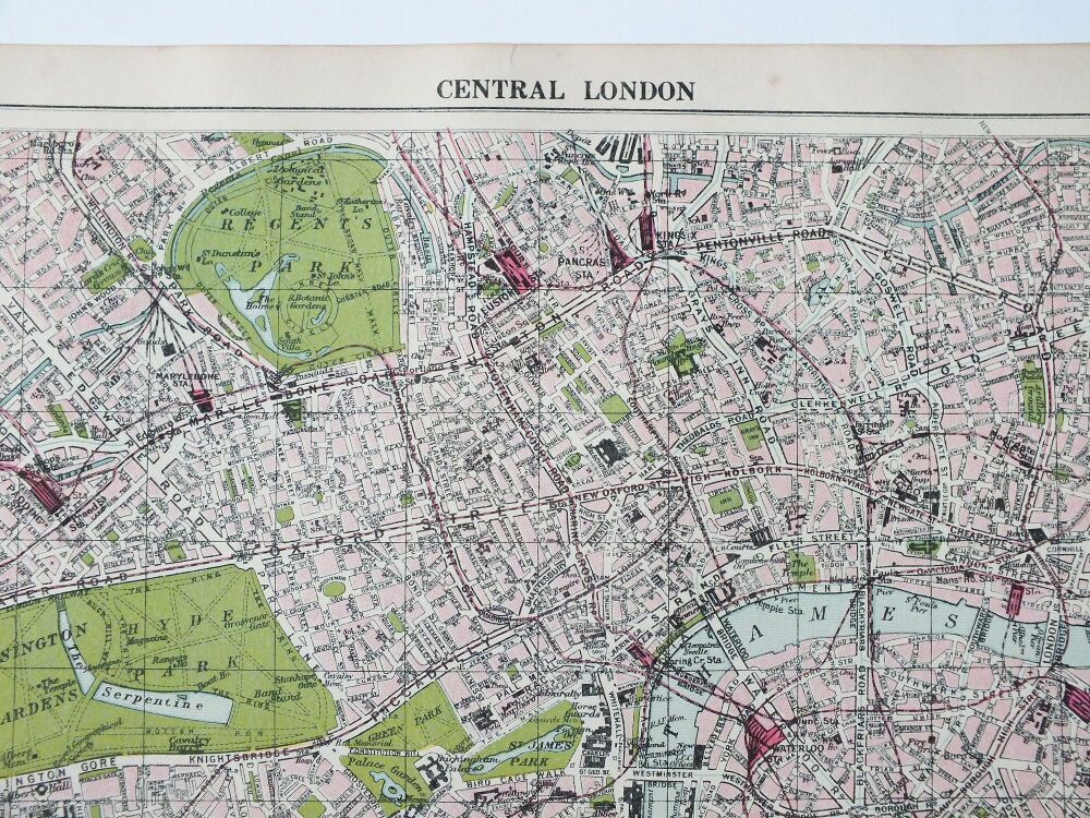 Cassells New Atlas Map Sheet #23/24-Central London / London Railways and Suburban Resorts