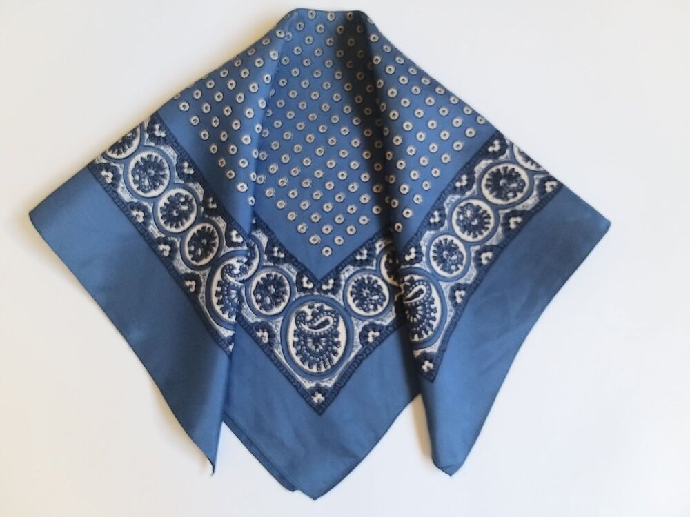 Vintage Paisley Pattern Pocket Square Handkerchief-17x17 Inches