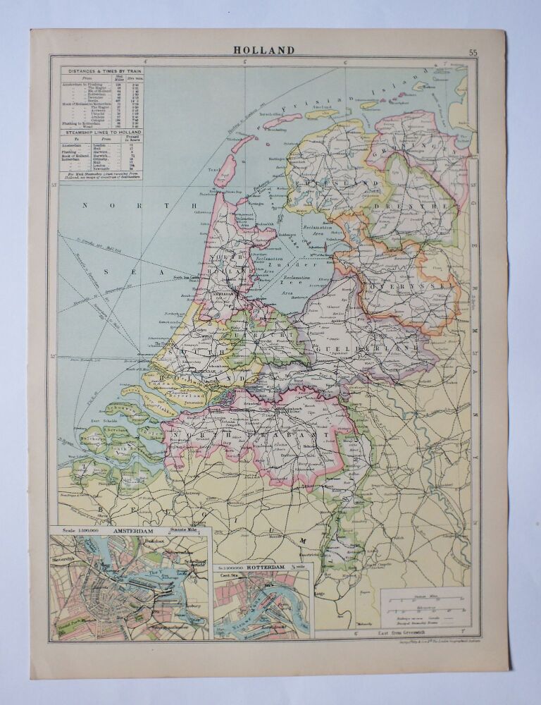 Map of Holland or The Alps and Switzerland-Prints From Cassells New Atlas May 1930